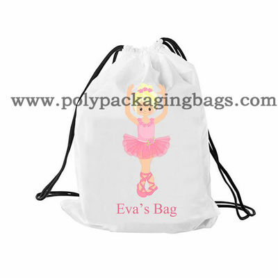 Biodegradable CPE PE Plastic Drawstring Backpack