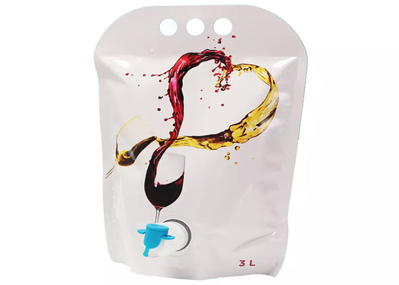 BPA Free Bib Bag ในกล่องอลูมิเนียมตู้บรรจุไวน์ด้วย Tap