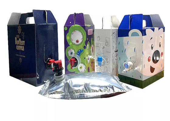 ถุงปลอดเชื้ออลูมิเนียมใส 22L 25L 50L ในกล่องพร้อมหัวจุกสำหรับเครื่องดื่มของเหลว