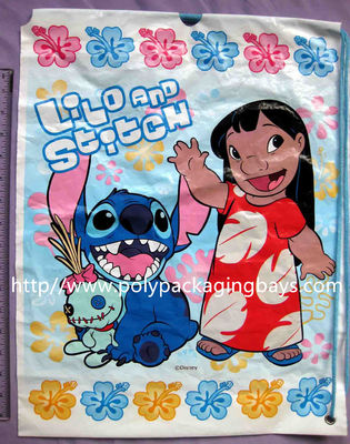 เปิดและปิดง่าย Drawstring พลาสติกกระเป๋าเป้สะพายหลังบรรจุภัณฑ์ของขวัญ / ถุงบรรจุภัณฑ์ของเล่น