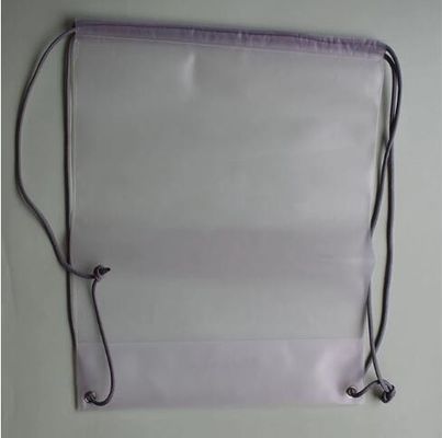0.08mm Frosted CPE Drawstring กระเป๋าสะพายหลังคู่กระเป๋า Drawstring พลาสติกสำหรับเสื้อผ้า