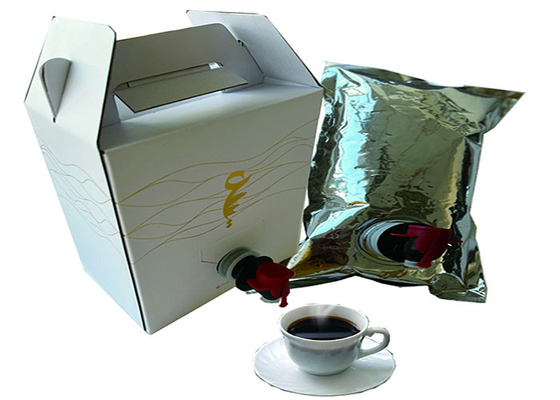 การพิมพ์แสตมป์ทองถุงกาแฟร้อนภาษาอาหรับในกล่องพร้อมหัวจุก / หัวต่อวาล์วจ่าย