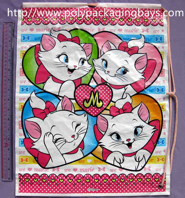 เปิดและปิดง่าย Drawstring พลาสติกกระเป๋าเป้สะพายหลังบรรจุภัณฑ์ของขวัญ / ถุงบรรจุภัณฑ์ของเล่น