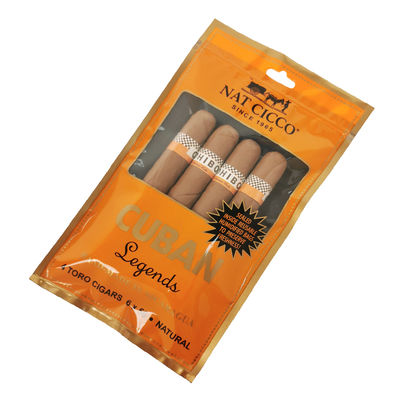 กระเป๋าใส่ซิการ์สำหรับเดินทางพิมพ์ลายแบบกำหนดเอง ใส่ซิการ์ได้ 4-6 มวน พร้อมซองพลาสติกให้ความชื้นและถุงบรรจุภัณฑ์ซิการ์