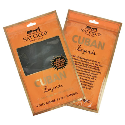 กระเป๋าใส่ซิการ์สำหรับเดินทางพิมพ์ลายแบบกำหนดเอง ใส่ซิการ์ได้ 4-6 มวน พร้อมซองพลาสติกให้ความชื้นและถุงบรรจุภัณฑ์ซิการ์