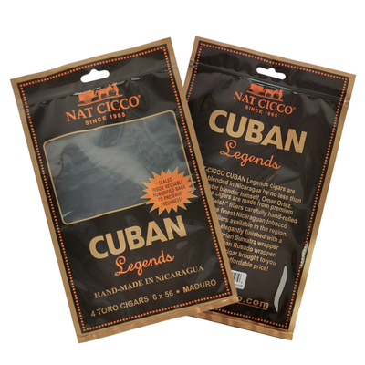 โลโก้ส่วนตัวที่กำหนดเอง Cigar Humidor Moisturizing Packaging Bag Pouch Packaging Zipper Humidifier Bags สำหรับซิการ์