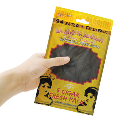 พิมพ์ตามสั่ง ซิปล็อค ซิการ์ แพ็คเกจถุง ซิการ์ กระเป๋าพลาสติกอุ่นด้วยชั้นปรับน้ํา