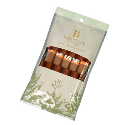 การพิมพ์แบบ custom Gravure กระเป๋าซีการ์ที่ชื้น Ziplock กระเป๋าซีการ์ความชื้น 5 กระเป๋าซีการ์ แพ็คง่ายด้วยกระจกใส แพ็คพลาสติก