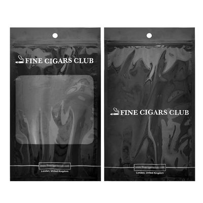 ถุงบรรจุภัณฑ์พลาสติกที่พัฒนาขึ้นเอง - ถุงซิการ์ / ถุงซิการ์รักษาความชื้นพร้อมซิปและหน้าต่าง
