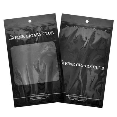 ถุงบรรจุภัณฑ์พลาสติกที่พัฒนาขึ้นเอง - ถุงซิการ์ / ถุงซิการ์รักษาความชื้นพร้อมซิปและหน้าต่าง