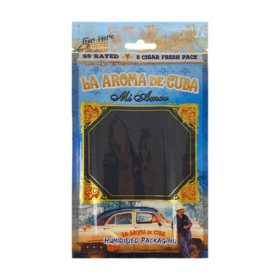 เคสเดินทางซิการ์หนังหรูหราแบบกำหนดเอง พร้อมเครื่องเพิ่มความชื้น กระเป๋าใส่ซิการ์แบบพกพาบุด้วยไม้ซีดาร์ ถุงควบคุมความชื้นแบบซิปล็อค