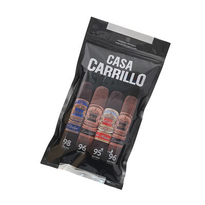 เคสเดินทางซิการ์หนังหรูหราแบบกำหนดเอง พร้อมเครื่องเพิ่มความชื้น กระเป๋าใส่ซิการ์แบบพกพาบุด้วยไม้ซีดาร์ ถุงควบคุมความชื้นแบบซิปล็อค