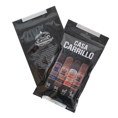 เคสเดินทางซิการ์หนังหรูหราแบบกำหนดเอง พร้อมเครื่องเพิ่มความชื้น กระเป๋าใส่ซิการ์แบบพกพาบุด้วยไม้ซีดาร์ ถุงควบคุมความชื้นแบบซิปล็อค