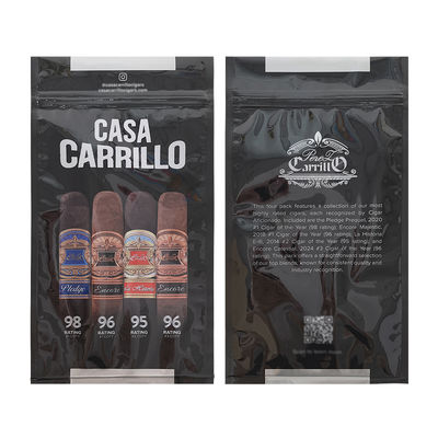 เคสเดินทางซิการ์หนังหรูหราแบบกำหนดเอง พร้อมเครื่องเพิ่มความชื้น กระเป๋าใส่ซิการ์แบบพกพาบุด้วยไม้ซีดาร์ ถุงควบคุมความชื้นแบบซิปล็อค