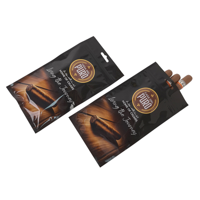 กระเป๋าบรรจุซีการ์พลาสติกที่พิมพ์เอง Zip Lock Packaging Bag With Zipper