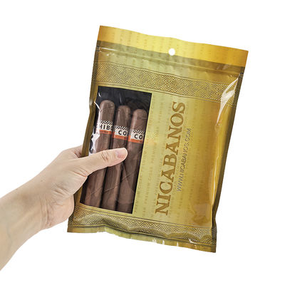 ฉลากส่วนตัวถุงซิการ์ Humidor รสครีมพิมพ์แบบกำหนดเอง Mylar Heat Seal Foil