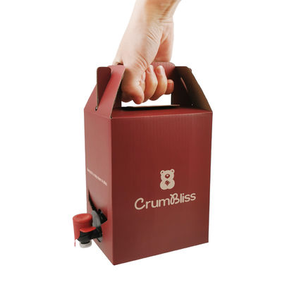 1L-10L กระเป๋าสะพายเครื่องดื่ม Aseptic Bib Filler Capper ในกล่อง ปิดความร้อน กระเป๋าสะพายไวน์และน้ําสุกอลูมิเนียมที่มีกระปุก Vitop สําหรับน้ําแร่