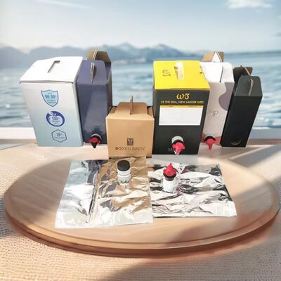 กระเป๋าพื้นผิวที่มีเนื้อเยื่อในกล่อง ถังพลาสติกที่มีสปาย เหมาะสําหรับการใช้งานบรรจุของเหลวประเภทอาหาร