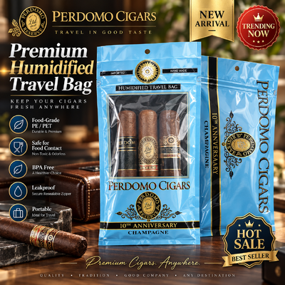 Lightweight And Compact Cigar Humidor Bags Tear-resistant And Puncture-resistant Cigar Moisturizing Plastic Zipper Bags Protection For Cigars