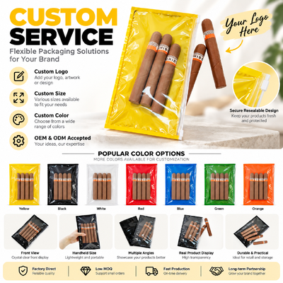 Cigar Humidor Bags Volume 5 Cigars Customer Request Protection and Humidity Maintenance for Cigars