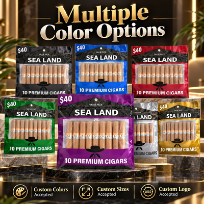 Ziplock Design Cigar Humidor Bags Made From OPP LDPE Laminated Material And Food Grade TPU PE Offering Durable Protection