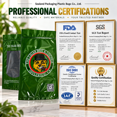 Humidity Sheet Inside Cigar Humidor Bags Cigar Moisturizing Plastic Zipper Bags Holds 5 to 20 Cigars Protection Against Drying And Damage