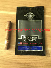 ถุงซิการ์ Humidor Ziplock แบบผนึกแบบพกพามองเห็นได้ผ่านหน้าต่างที่ชัดเจน