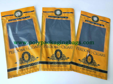 Zip Lock Hemp Humidified Tobacco Packaging Pouch กระเป๋าเดินทางพลาสติกห่อซิการ์ถุงบรรจุภัณฑ์ที่มีรูและ Window