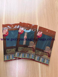 Ziplock ใสหน้าต่าง Tabacco กระเป๋า 72% ความชื้นซิปซิการ์ถุงบรรจุภัณฑ์กระเป๋า