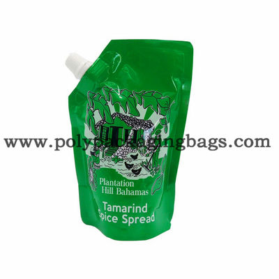 บรรจุของเหลว 120 ไมครอน VMPET Stand Up Pouch พร้อมถุงหัดดื่ม / Spouted Pouch
