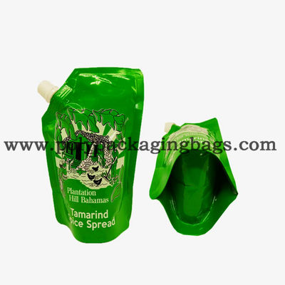 บรรจุของเหลว 120 ไมครอน VMPET Stand Up Pouch พร้อมถุงหัดดื่ม / Spouted Pouch