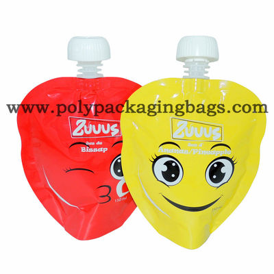 การพิมพ์กราเวียร์ป้องกันการรั่ว 200mic Stand Up Pouch พร้อมถุงหัดดื่ม / Spouted Pouch