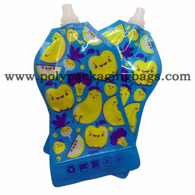 การพิมพ์กราเวียร์ป้องกันการรั่ว 200mic Stand Up Pouch พร้อมถุงหัดดื่ม / Spouted Pouch