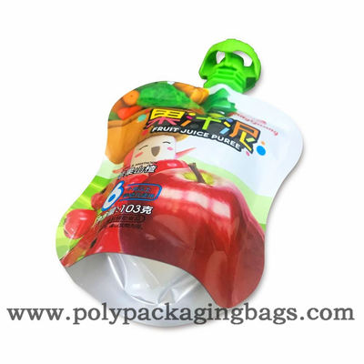 90ml Stand Up Pouch พร้อม Spout สำหรับน้ำผลไม้ ถุง Spouted Pouch สำหรับน้ำแอปเปิ้ล