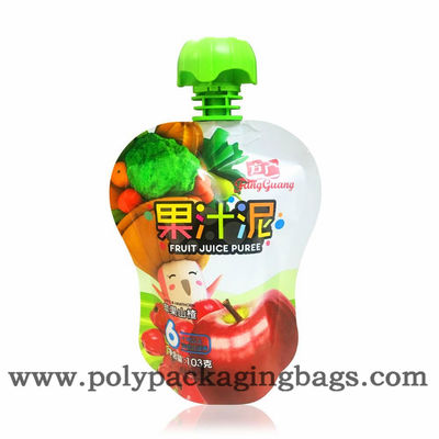 90ml Stand Up Pouch พร้อม Spout สำหรับน้ำผลไม้ ถุง Spouted Pouch สำหรับน้ำแอปเปิ้ล
