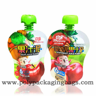 90ml Stand Up Pouch พร้อม Spout สำหรับน้ำผลไม้ ถุง Spouted Pouch สำหรับน้ำแอปเปิ้ล