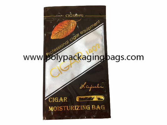 คลาสสิกซิการ์ให้ความชุ่มชื้นซิปถุงพลาสติกผสมซิการ์ Humidor พร้อมซิปล็อคด้านบน