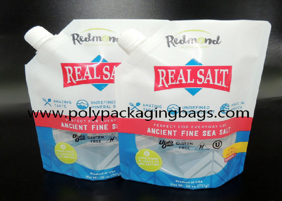 BPA Free อลูมิเนียมฟอยล์ 100mic Spouted Pouches สำหรับวางมะเขือเทศ Stand Up Spout Pouch Bags