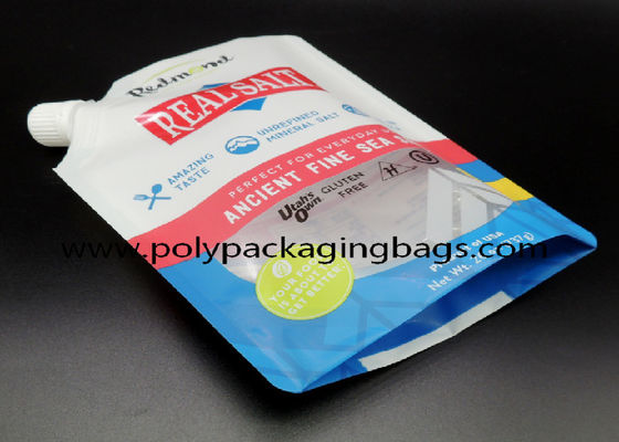 BPA Free อลูมิเนียมฟอยล์ 100mic Spouted Pouches สำหรับวางมะเขือเทศ Stand Up Spout Pouch Bags