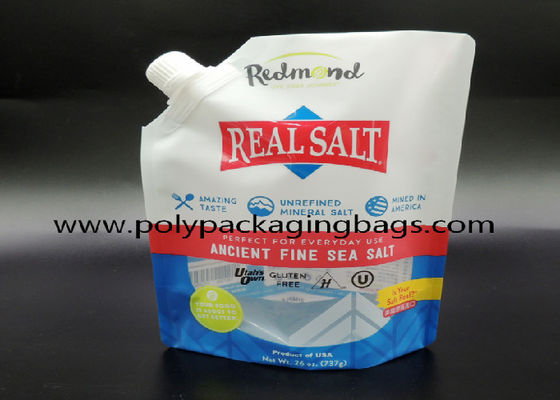 BPA Free อลูมิเนียมฟอยล์ 100mic Spouted Pouches สำหรับวางมะเขือเทศ Stand Up Spout Pouch Bags