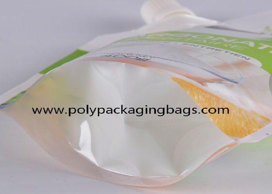 บรรจุภัณฑ์ Spouted Pouches อิสระสำหรับอุตสาหกรรมเครื่องดื่ม Stand Up Spout Pouch Bag