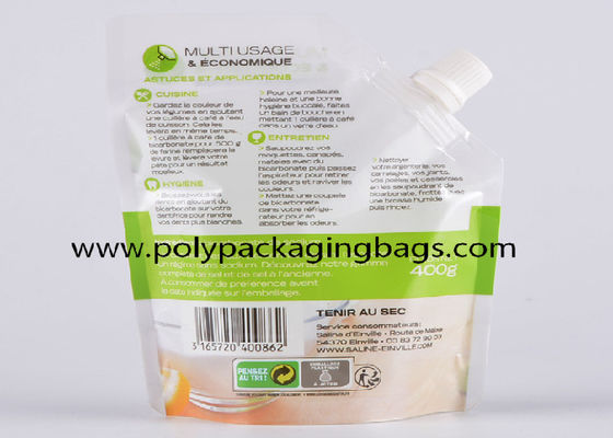 บรรจุภัณฑ์ Spouted Pouches อิสระสำหรับอุตสาหกรรมเครื่องดื่ม Stand Up Spout Pouch Bag