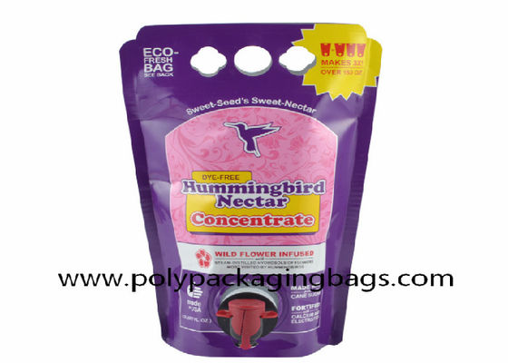 ก้นคู่ 1.5L 3L 5L อลูมิเนียมฟอยล์ Spouted Pouches ถุงบรรจุภัณฑ์พร้อมหัวจุก