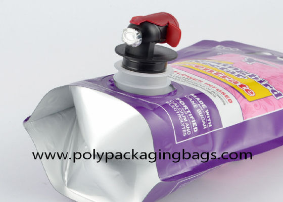 ก้นคู่ 1.5L 3L 5L อลูมิเนียมฟอยล์ Spouted Pouches ถุงบรรจุภัณฑ์พร้อมหัวจุก
