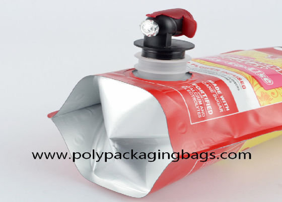 ก้นคู่ 1.5L 3L 5L อลูมิเนียมฟอยล์ Spouted Pouches ถุงบรรจุภัณฑ์พร้อมหัวจุก