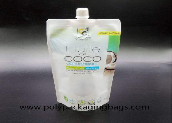 16oz 500ml กะทิบรรจุภัณฑ์ถุงหัวฉีดดูดตนเองยืนขึ้นถุงด้วยพวย