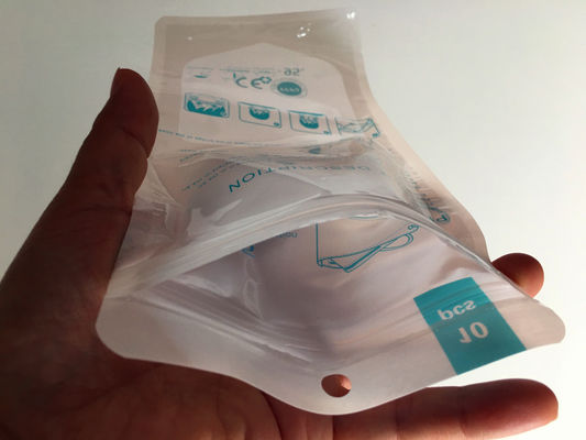การพิมพ์แผ่นแม่พิมพ์ที่ใช้แล้วทิ้ง CPP ถุงซิปพลาสติก Ziplock Mask ถุงบรรจุภัณฑ์