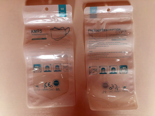 การพิมพ์แผ่นแม่พิมพ์ที่ใช้แล้วทิ้ง CPP ถุงซิปพลาสติก Ziplock Mask ถุงบรรจุภัณฑ์