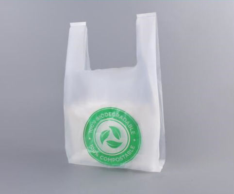 เฟล็กโซพิมพ์ PBAT แป้งข้าวโพดที่ย่อยสลายได้ถุงช้อปปิ้ง Die Cut Pouch Bag