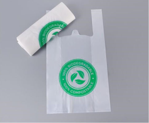เฟล็กโซพิมพ์ PBAT แป้งข้าวโพดที่ย่อยสลายได้ถุงช้อปปิ้ง Die Cut Pouch Bag